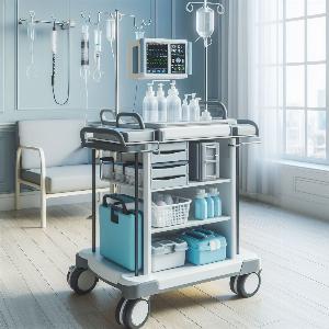 A utility cart for medical equipment in Healthcare Facilities-3